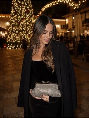 Style & CO Elegant Silver Clutch Bag